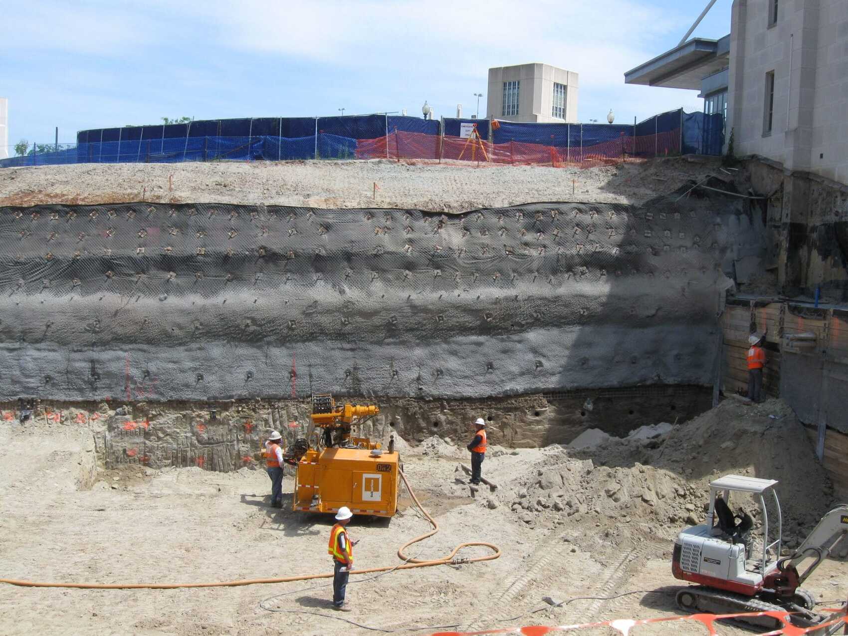 Deep Excavation Shoring Duke University Cancer Center